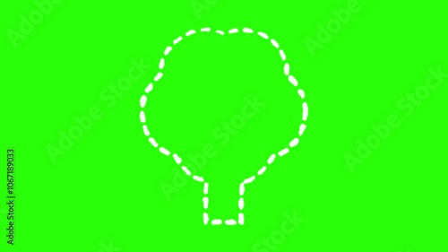 hand-drawn tree icon animation on green screen