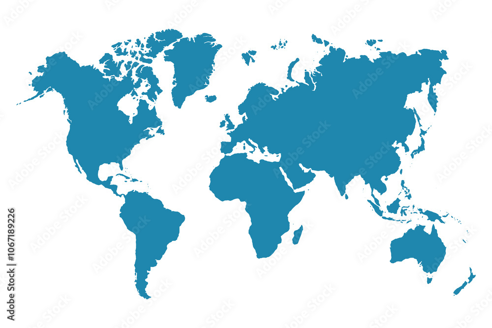 Abstract - High Detailed blue Map of World isolated on white background. for your web site design map logo, app, Travel. Vector illustration eps10.
Abstract - High Detailed blue Map of World isolated on white background. for your web site design map logo, app, Travel. Vector illustration eps10.