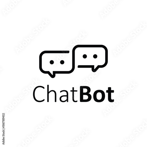 Chat bot infinity logo vector