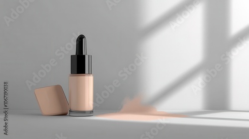 Soft Light Bottle with Pump and Bold Smear