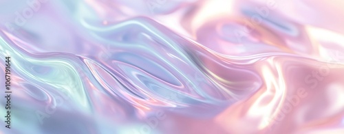 Holographic Gradient Background with Pastel Colors and Blur Effect, High-Resolution Digital Art for Web and Print Media.