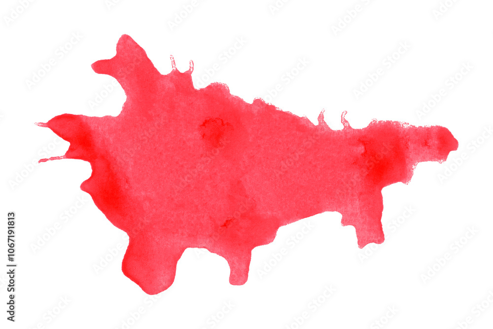 Red splash stains on white background Red splash stains on white background