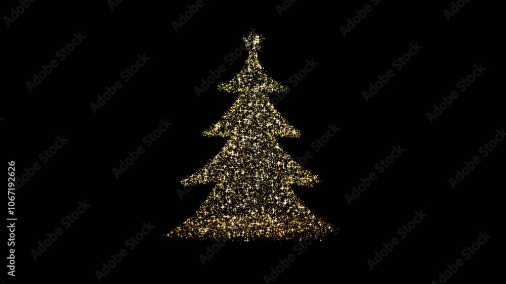 Magical Christmas Tree With Glowing Particles Sparkles Appear Reveal Magical Christmas Tree With Glowing Particles Sparkles Appear Reveal