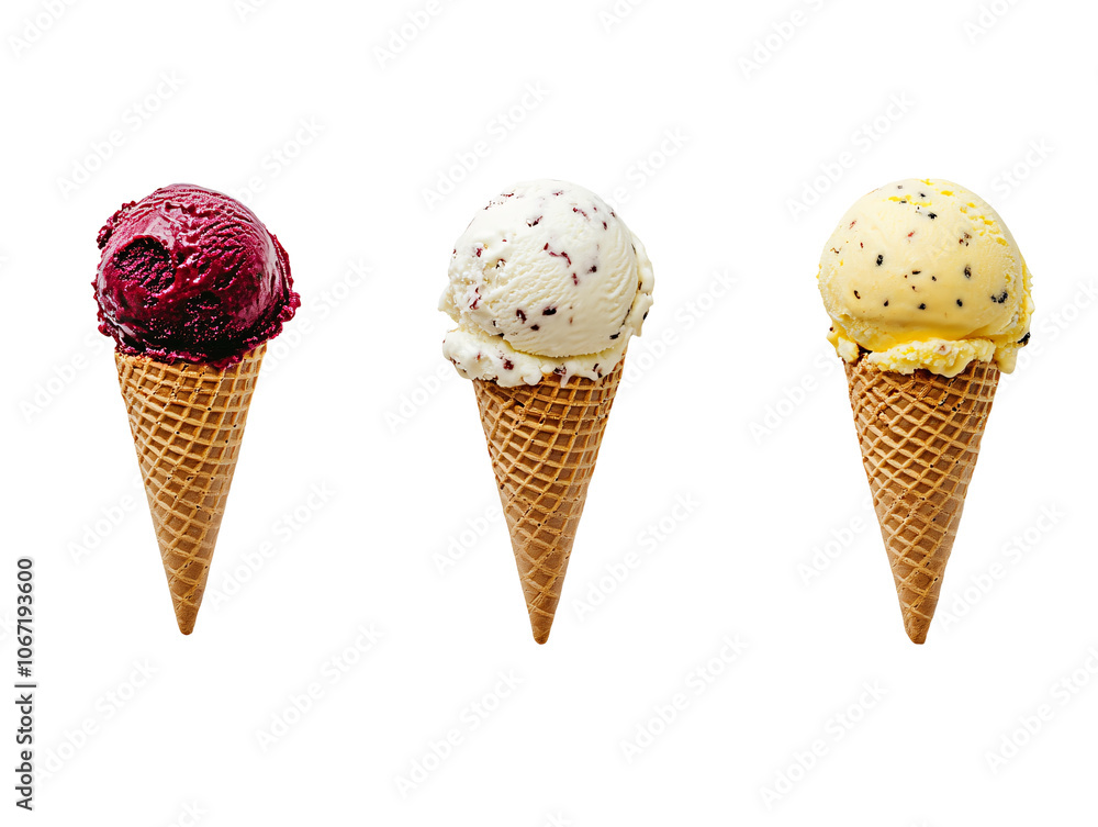 a group of ice cream cones a group of ice cream cones