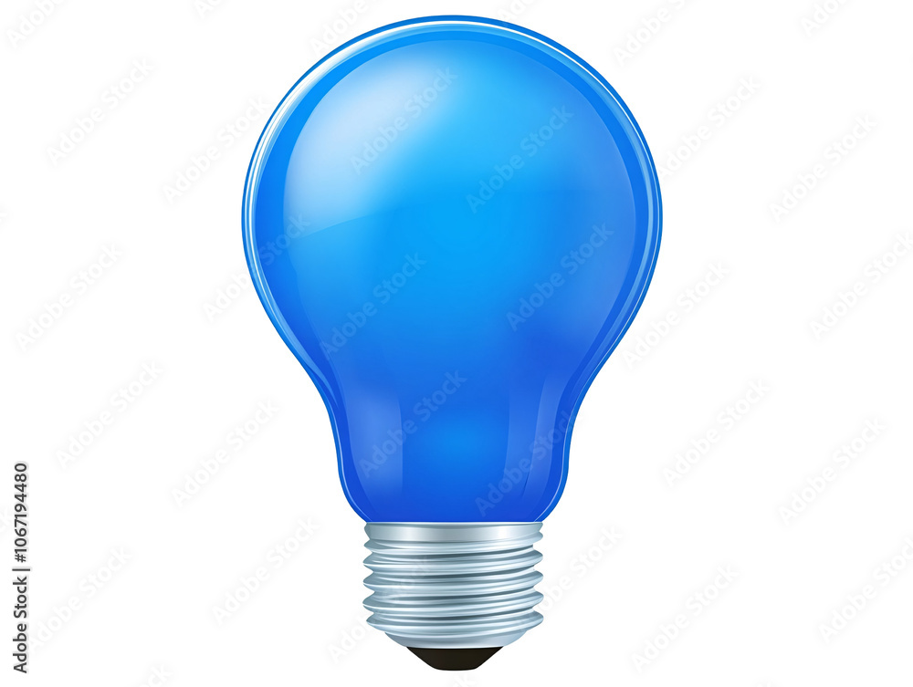 a blue light bulb with silver base a blue light bulb with silver base