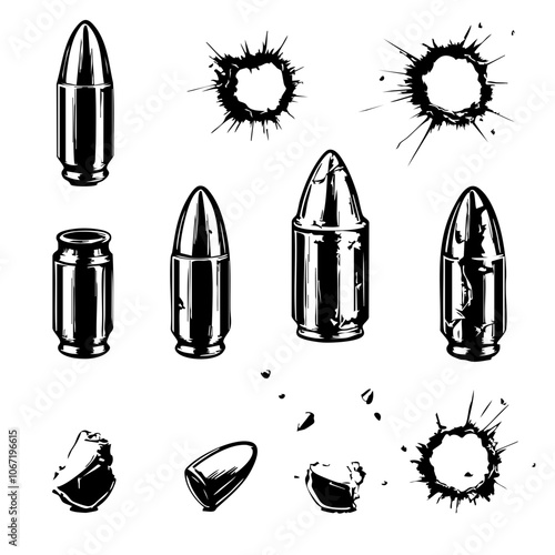 Bullet shot damaged
