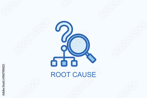Root cause vector  or logo sign symbol illustration