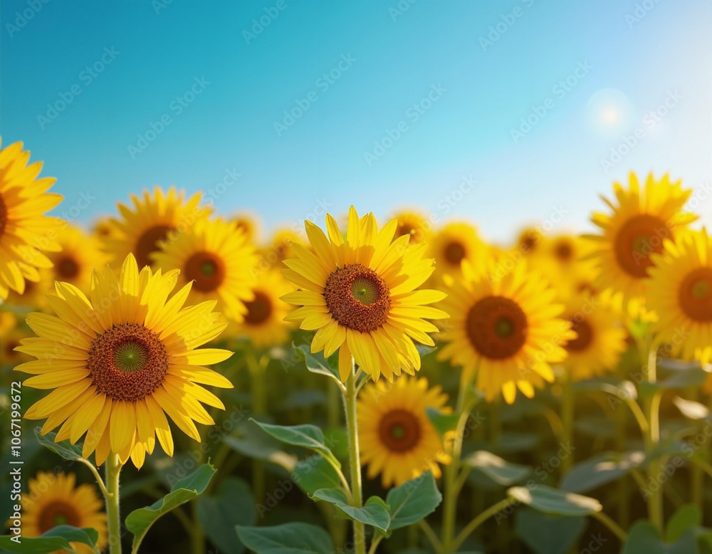 Fototapeta premium Sunflowers Field.