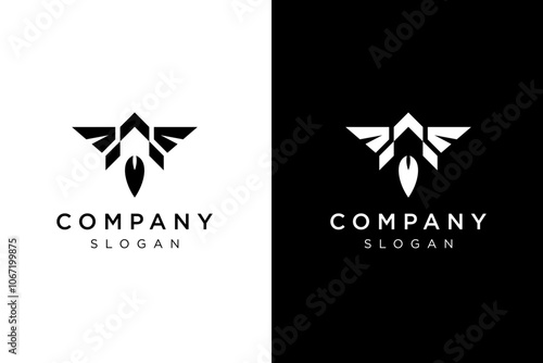 abstract eagle design logo