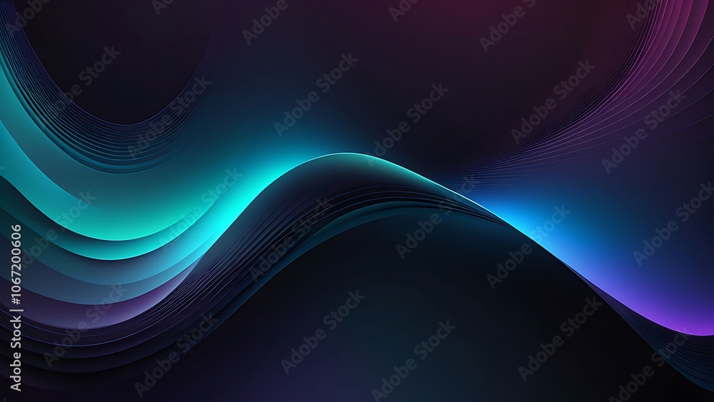 Obraz premium Abstract Blue and Purple Swirling Waves
