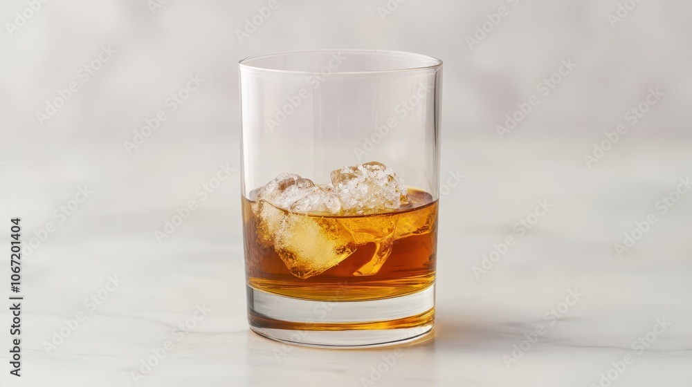 A whisky glass filled with crushed ice, waiting for a shot of bourbon A whisky glass filled with crushed ice, waiting for a shot of bourbon