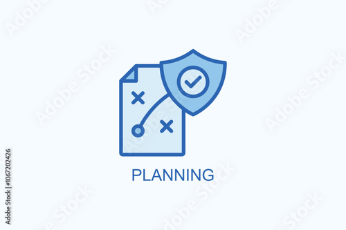 Planning vector or logo sign symbol illustration