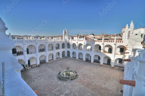 The Convent of San Felipe de Neri with a view of the old town of Sucre, Bolivia, photo