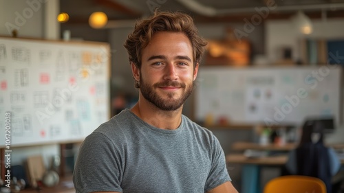 Young man in t-shirt