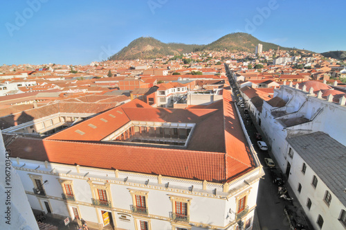 The Convent of San Felipe de Neri with a view of the old town of Sucre, Bolivia, photo