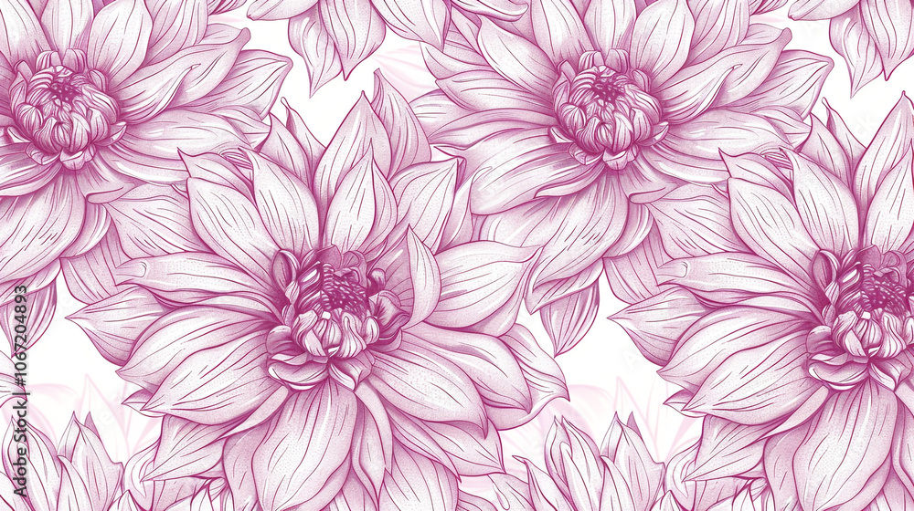 A black and white drawing of a flower with a white background. The flower is a dahlias and it is surrounded by other dahlias. A black and white drawing of a flower with a white background. The flower is a dahlias and it is surrounded by other dahlias.