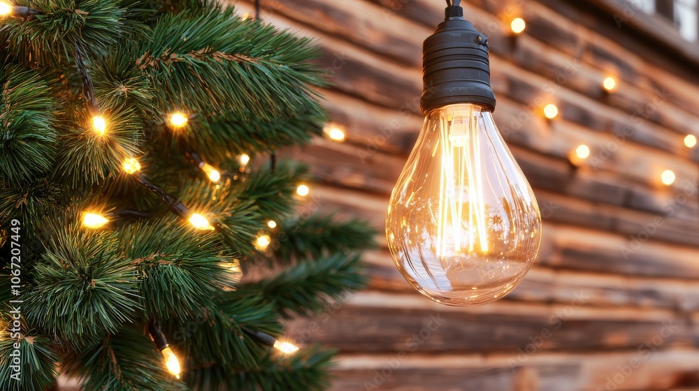 Fototapeta premium Illuminate your space with beautifully designed string lights for a cozy atmosphere