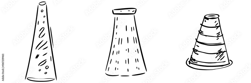An illustration of icing piping in an isolated modern style An illustration of icing piping in an isolated modern style