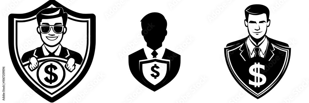 The dollar shield symbolizes the stability of the business world The dollar shield symbolizes the stability of the business world