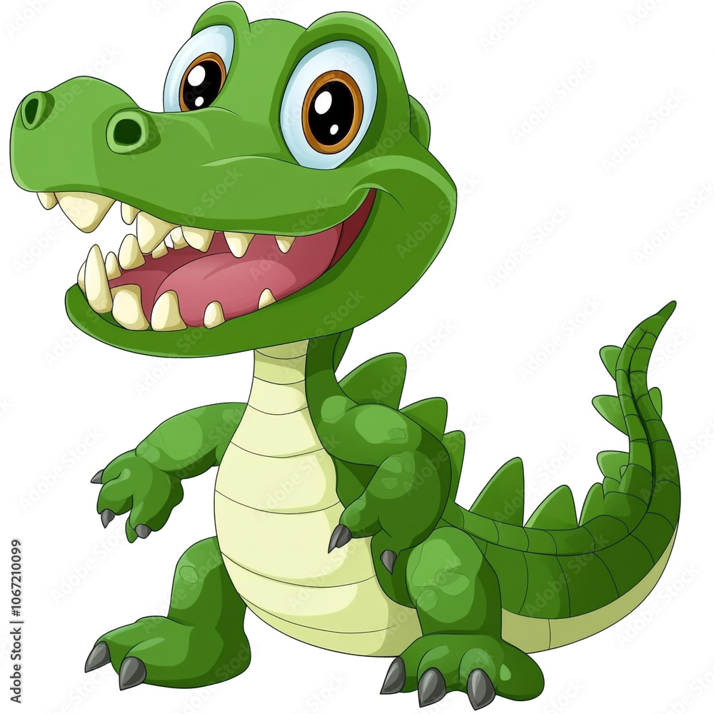 Obraz premium Cute Cartoon Crocodile