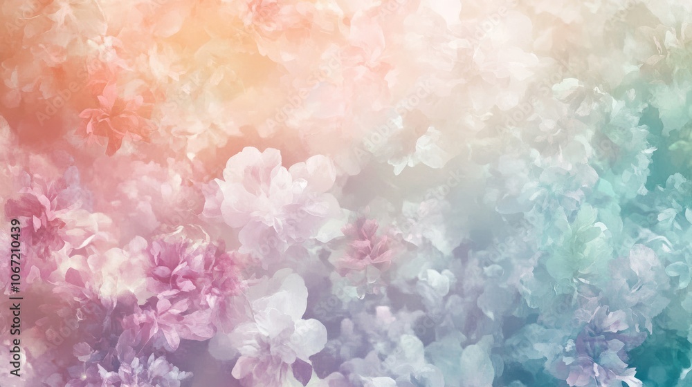 Dreamlike Floral Pattern - Soft, dreamy floral pattern in pastel hues, evoking a sense of tranquility. Dreamlike Floral Pattern - Soft, dreamy floral pattern in pastel hues, evoking a sense of tranquility.