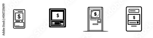 Modern illustration of a withdrawal line on a white background
