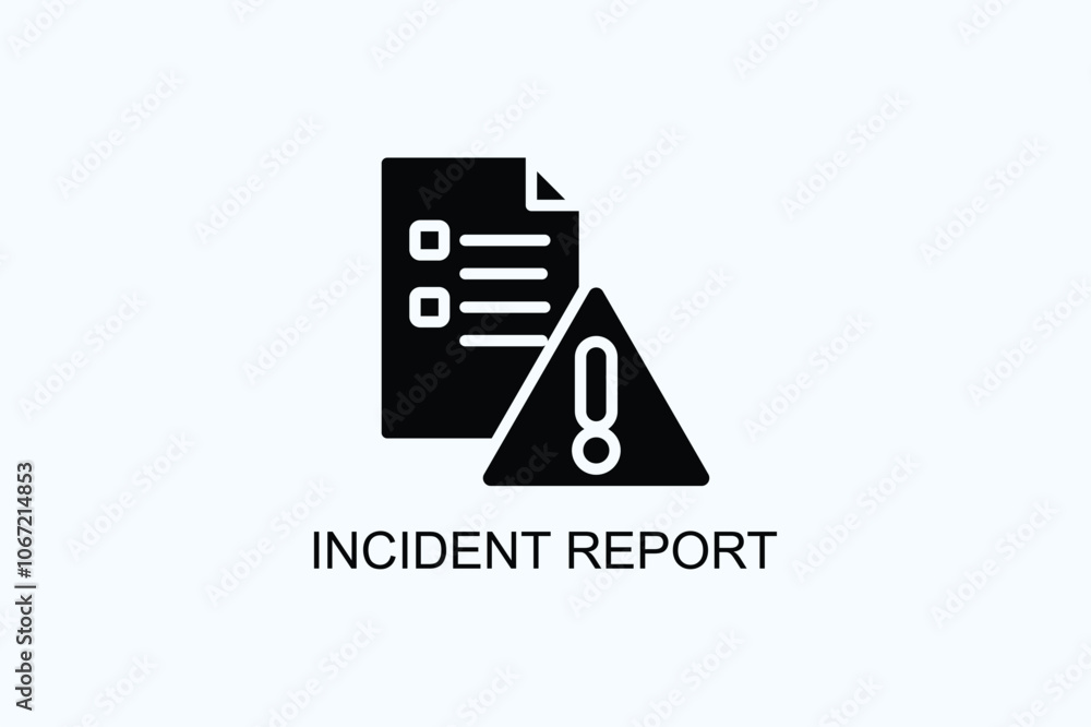 Incident Report Vector Or Logo Sign Symbol Illustration Incident Report Vector Or Logo Sign Symbol Illustration