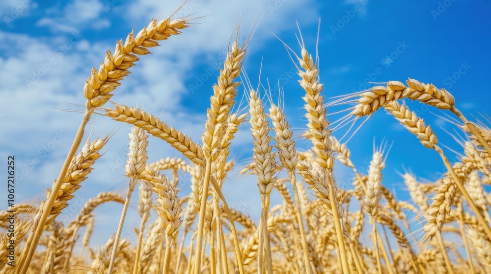 Golden Wheat Under Bright Blue Sky Golden Wheat Under Bright Blue Sky
