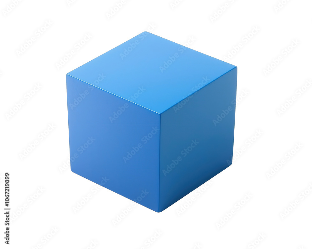 Isometric blue cube on a transparent background Isometric blue cube on a transparent background