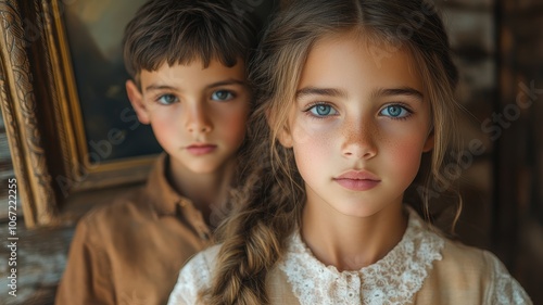 Two siblings, boy and girl