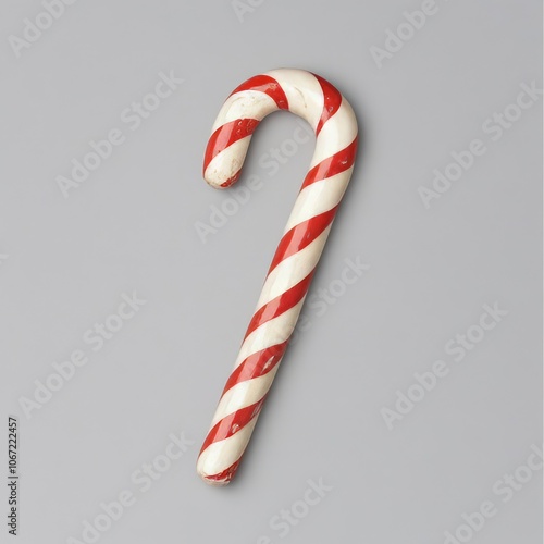 Red and white striped candy cane