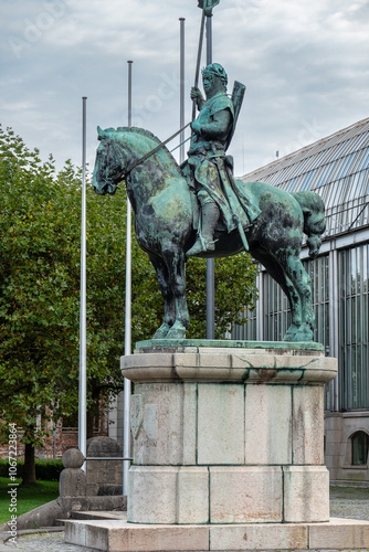 Otto I. of Wittelsbach in front of the bavarian state chancellery Munich,Germany photo