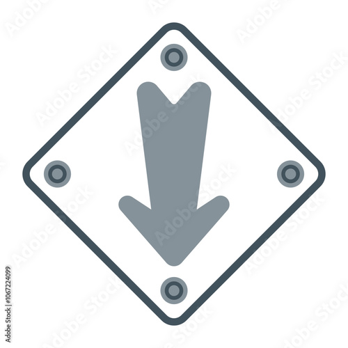 Down Arrow Vector Icon Design