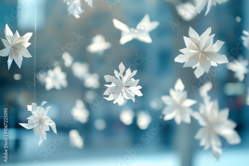 Clumsy paper snowflakes photo