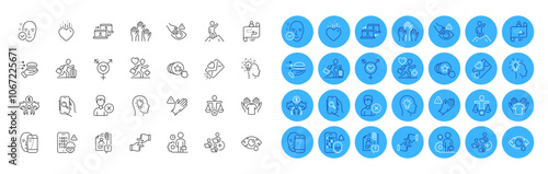 Remove account, Health skin and Hold heart line icons pack. Click hands, Travel delay, Hold t-shirt web icon. Employee, Food delivery, Idea pictogram. Face biometrics, Search employee, Patient. Vector