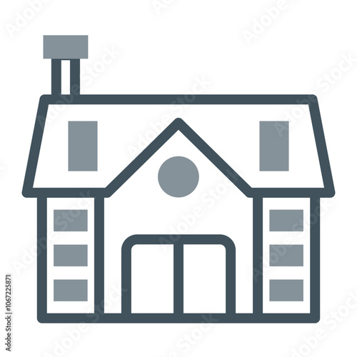 Bungalow Vector Icon Design