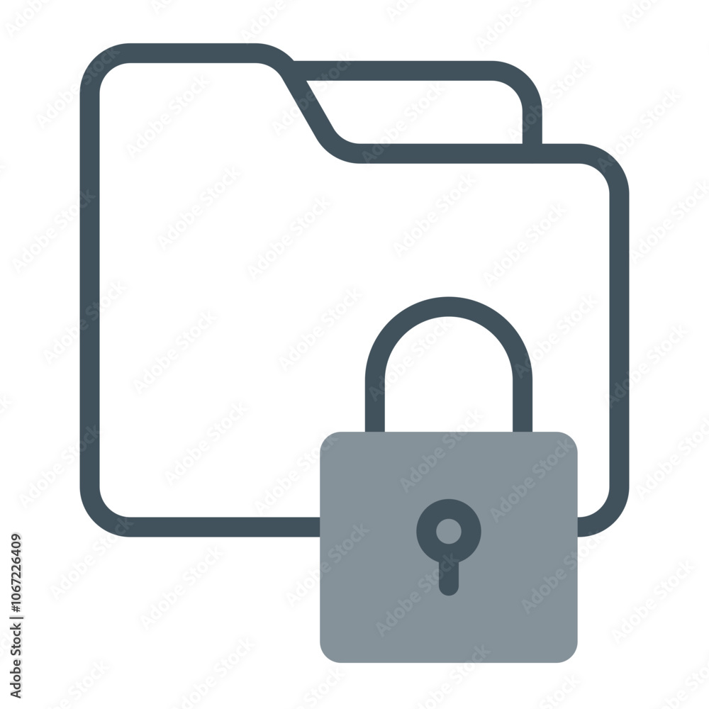 Folder Lock Vector Icon Design Folder Lock Vector Icon Design