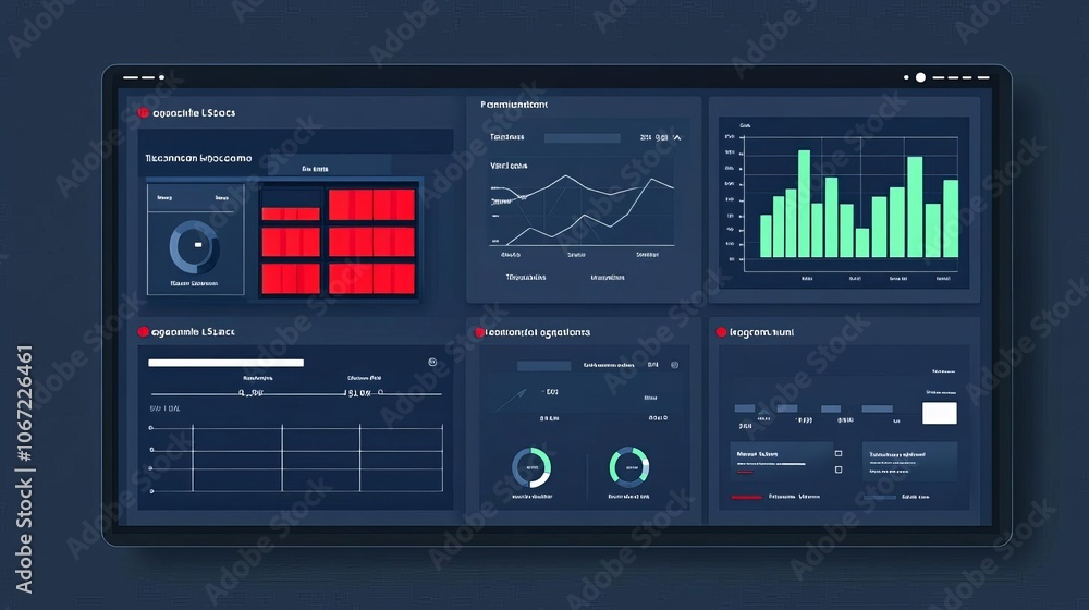 Digital logistics dashboard tracking shipments, organized transport Digital logistics dashboard tracking shipments, organized transport