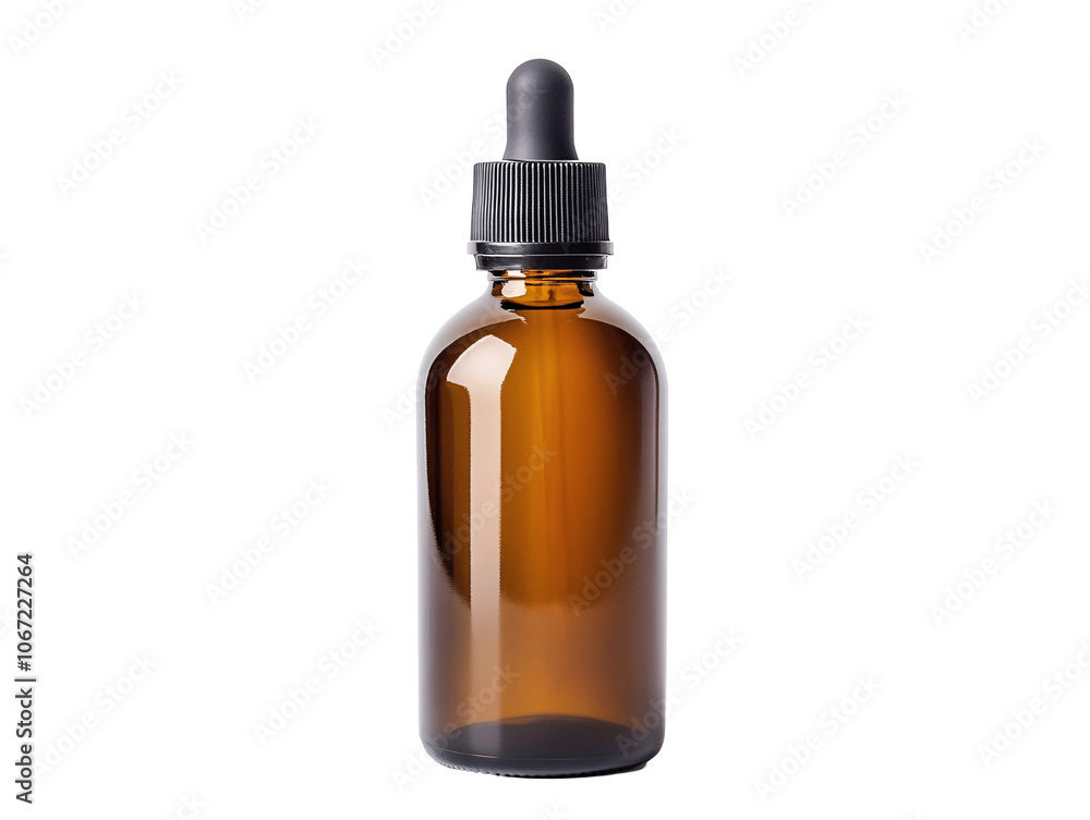 a brown glass bottle with a dropper a brown glass bottle with a dropper