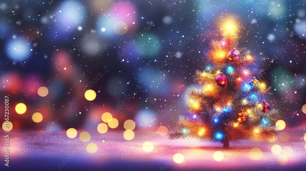 Naklejka premium christmas background with glitter