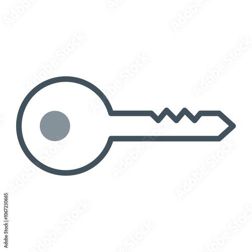 Door Key Vector Icon Design