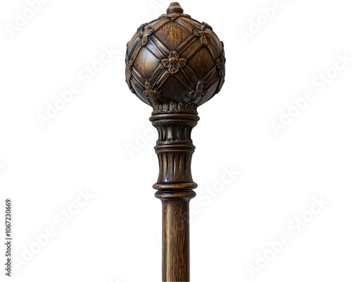 Medieval mace isolated on a transparent background photo