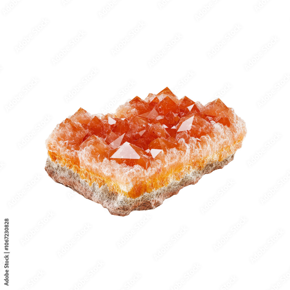 Orange Crystal Cluster Closeup Orange Crystal Cluster Closeup