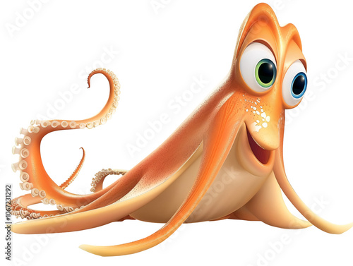 a cartoon of an octopus photo