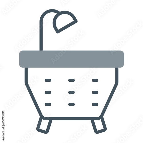 Bathtub Vector Icon Design