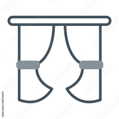 Curtains Vector Icon Design