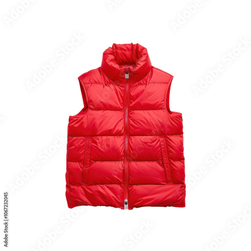 Wallpaper Mural Stylish red puffer vest, perfect for cold weather attire. Torontodigital.ca