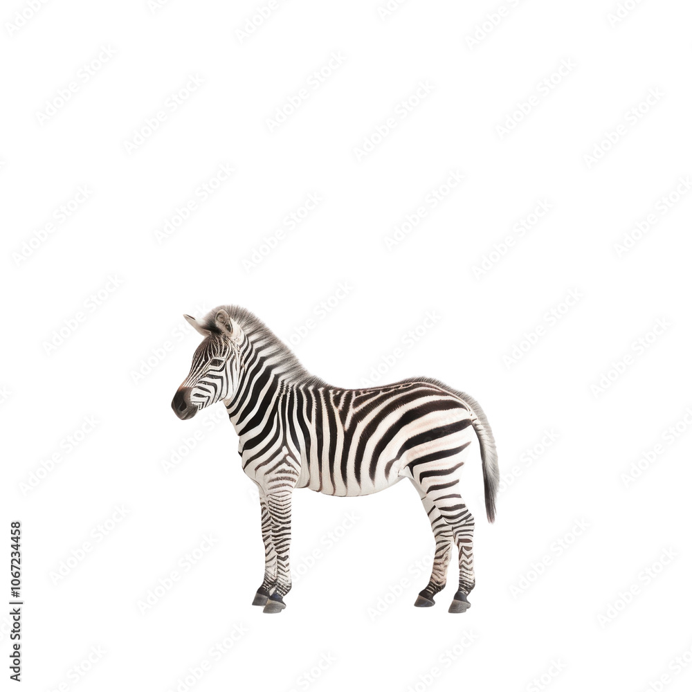 Zebra, white isolate background Zebra, white isolate background