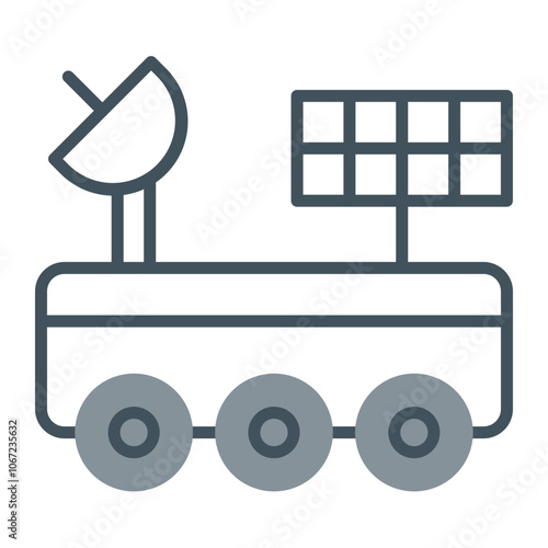 Space Car Vector Icon Design