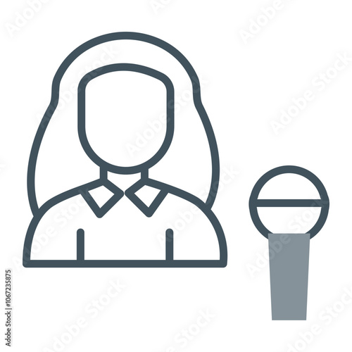 Presenter Vector Icon Design